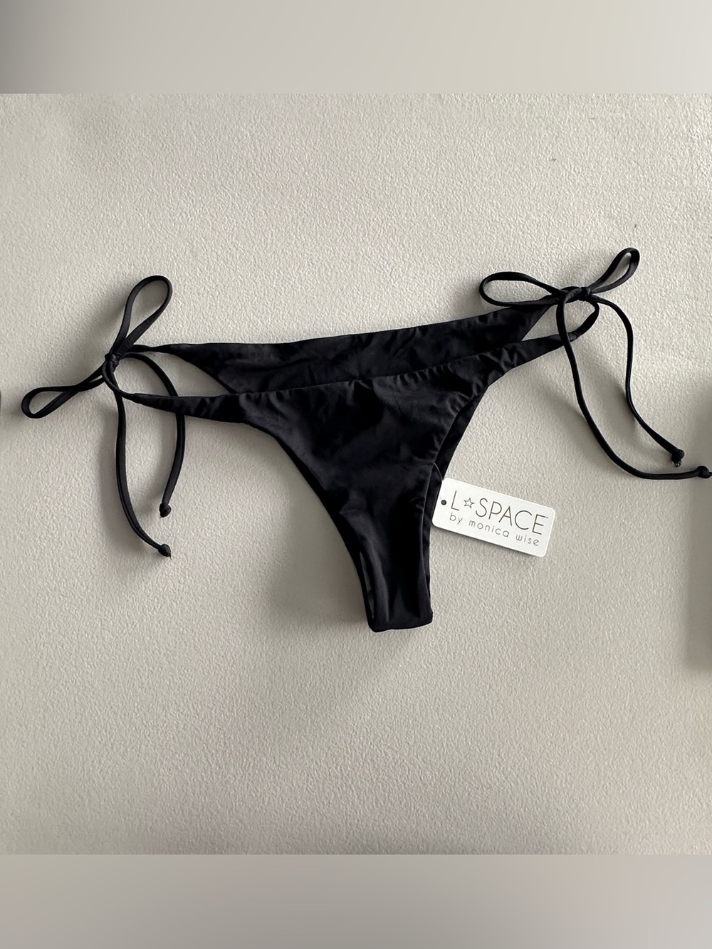 l*space Black Tie-Side Bikini Bottom